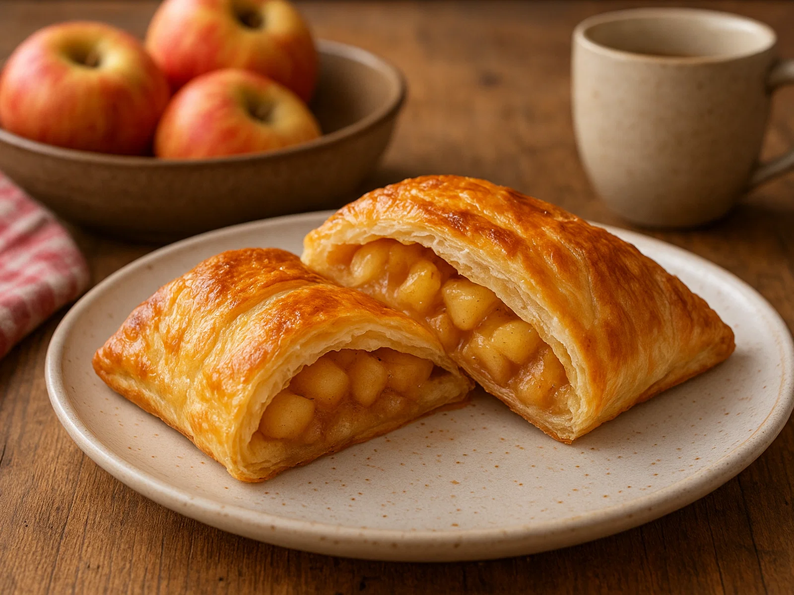 Chausson aux pommes – französische Apfeltaschen aus Blätterteig
