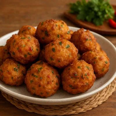Accras de Morue (Kreolische Stockfischbällchen)