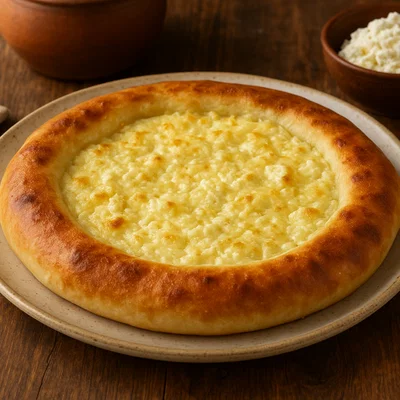 Khachapuri Imeruli – Georgisches Käsebrot mit Käsefüllung