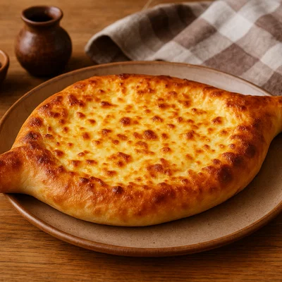 Khachapuri Megruli – Georgisches Käsebrot mit Käsekruste