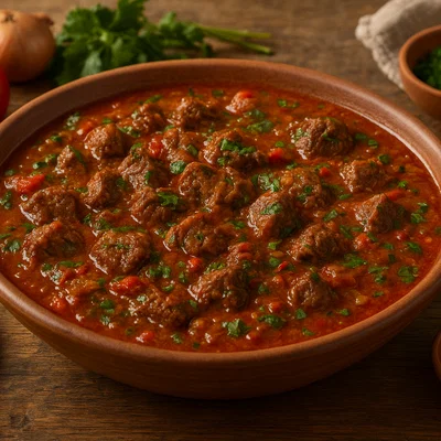 Chashushuli – Georgischer Rindfleisch‑Tomaten‑Eintopf