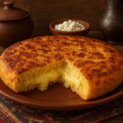 Chvishtari – Georgisches Maisbrot mit Käse