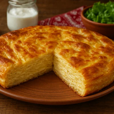 Achma – georgische Käse‑Nudelteig-Pastete