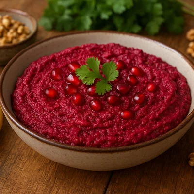 Charkhlis Pkhali – Georgische Rote‑Bete‑Walnuss-Paste