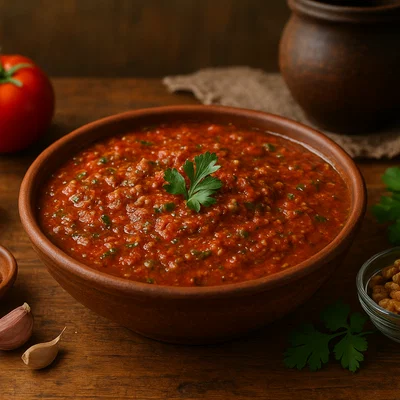 Satsebeli – würzige georgische Tomaten-Walnuss-Soße