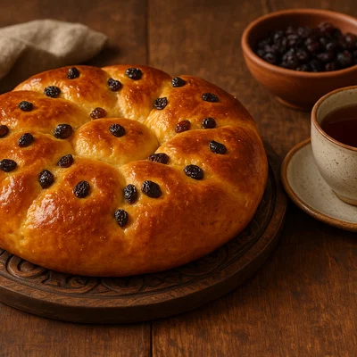 Nazuki – Georgisches süßes Gewürzbrot mit Rosinen