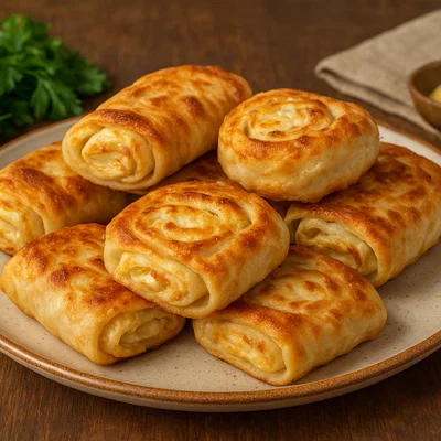 Sinori – Gurische Teigrollen mit Nadughi-Käse