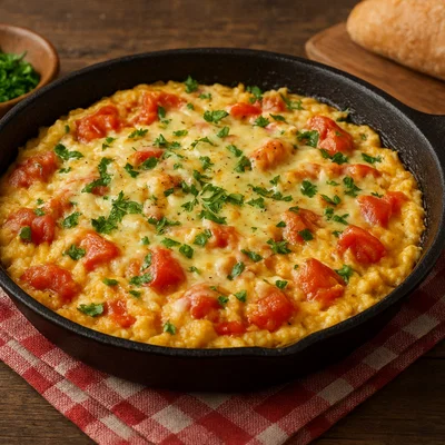 Chizhi-Pizhi – Rührei mit Tomaten und Käse