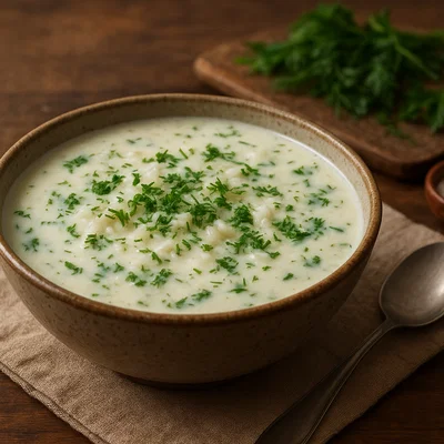 Matsvnis Supi – Georgische Joghurtsuppe mit Reis