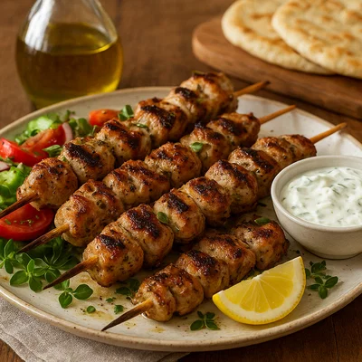 Griechische Souvlaki-Spieße vom Grill