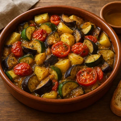 Griechischer Briam – Ofengemüse mit Olivenöl