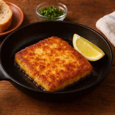 Saganaki – in der Pfanne gebratener Käse