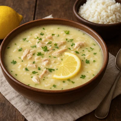 Kotosoupa Avgolemono – Griechische Hühnersuppe mit Ei-Zitronen-Sauce