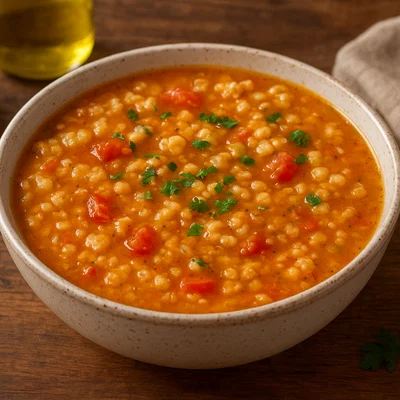 Griechische Trahanas-Suppe (Trahanas soupa)