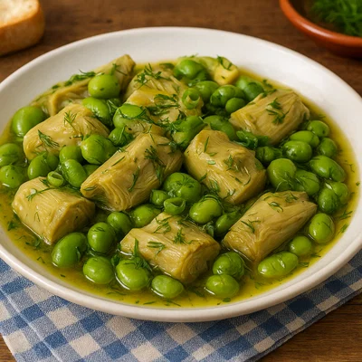 Anginares me Koukia – Griechische Artischocken mit Saubohnen