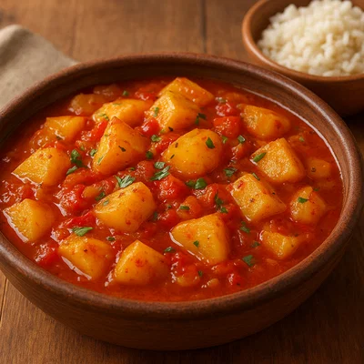 Patates Yahni – Türkischer Kartoffeleintopf in Tomaten-Zwiebel-Soße