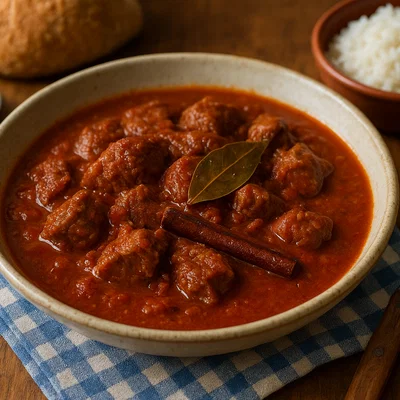 Kokkinisto – griechisches Schmorfleisch in Tomatensoße