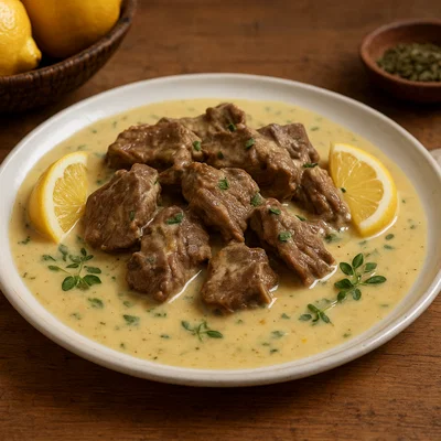 Griechisches Lemonato – in Zitrone geschmortes Fleisch