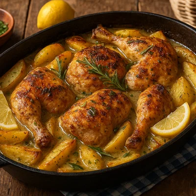 Kotopoulo Lemonato – Griechisches Hähnchen in Zitronensoße