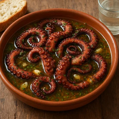 Oktapodi xidato – marinierter Oktopus in Essig