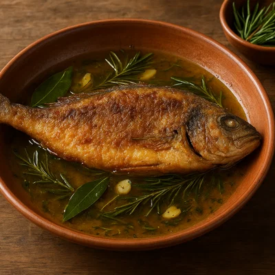 Savoro – Frittierter Fisch in Rosmarin-Essig-Sauce