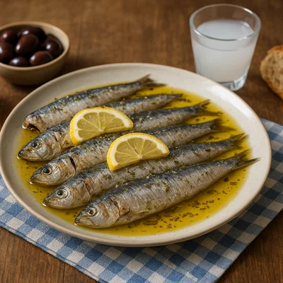 Sardeles Kallonis – Eingelegte Sardinen aus dem Golf von Kalloni