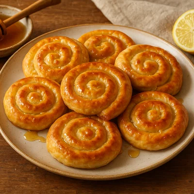 Sarikopitakia – kretische, spiralige Käse-Pies mit Honig