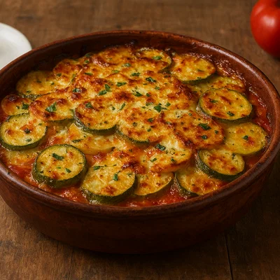 Boureki Chanion – Zucchini-Kartoffel-Auflauf mit Mizithra