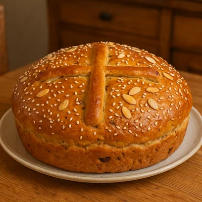 Christopsomo – Verziertes griechisches Weihnachtsbrot