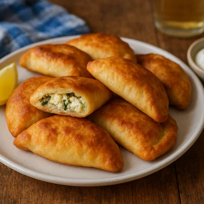 Pitarakia – kleine gebratene Käsepastetchen von den Inseln