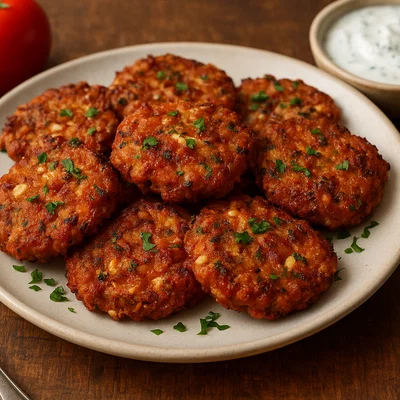 Sonnengetrocknete-Tomaten-Keftedes (Tomatenpuffer)