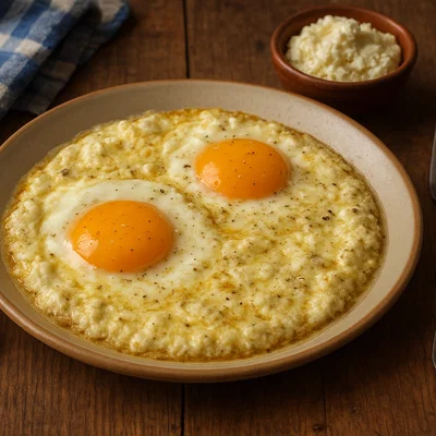 Staka me Avga – Spiegeleier in cremiger Staka-Butter