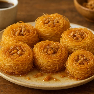 Kataifi – Engelshaargebäck mit Nüssen und Sirup