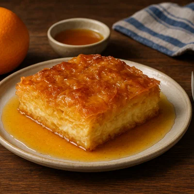 Portokalopita – Griechischer Orangenkuchen aus Filoteig und Joghurt