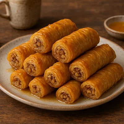 Saragli – gerollte Baklava mit Walnüssen