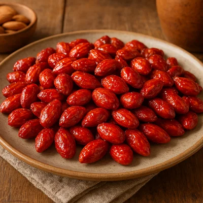 Mandoles – karamellisierte rote Mandeln aus Korfu