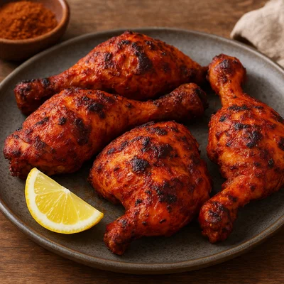 Tandoori Chicken aus dem Ofen (joghurtmariniertes Hähnchen)