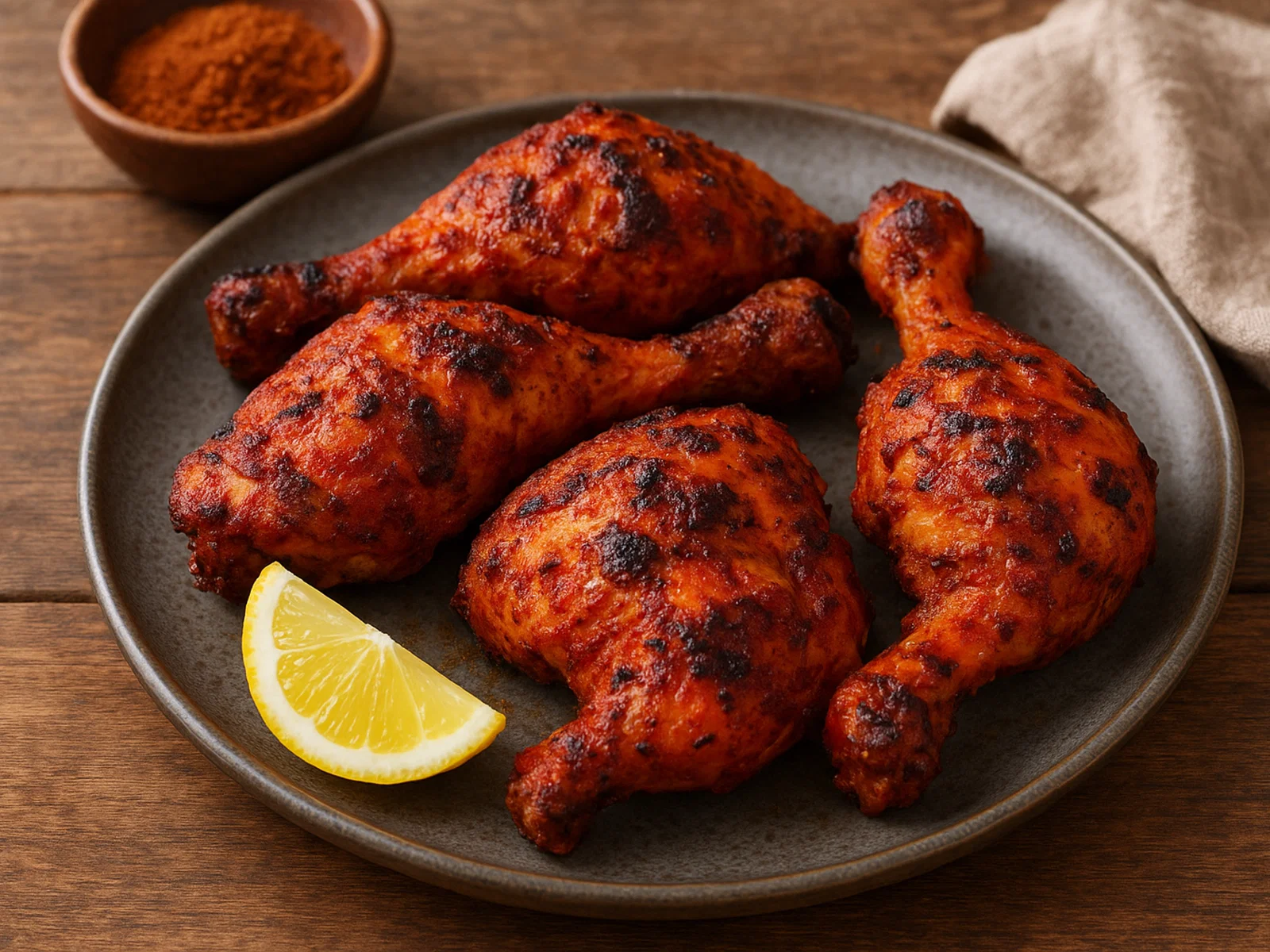 Tandoori Chicken aus dem Ofen (joghurtmariniertes Hähnchen)