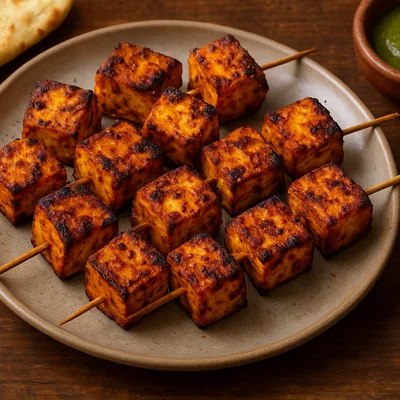 Paneer Tikka vom Grill oder aus dem Ofen