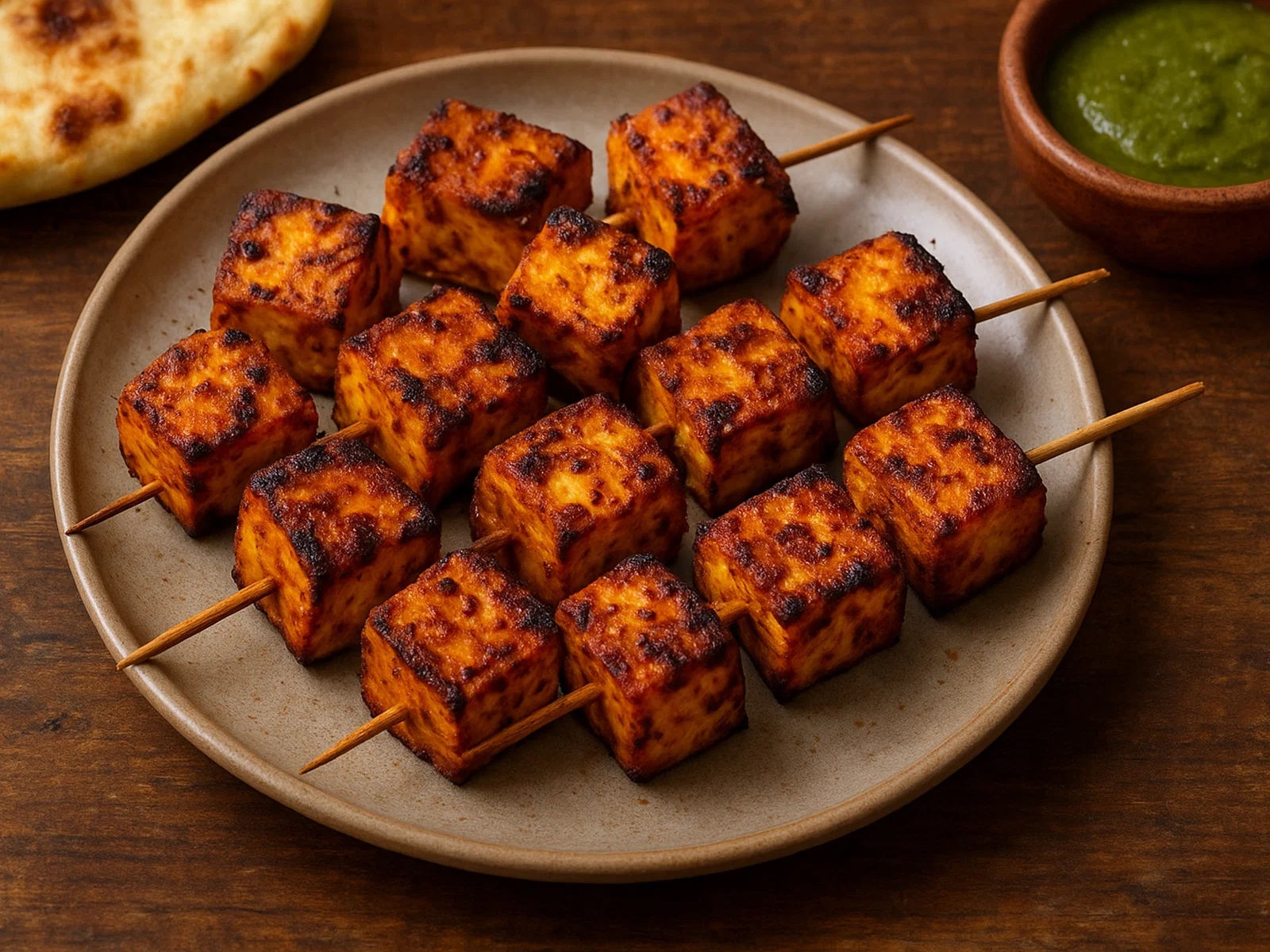 Paneer Tikka vom Grill oder aus dem Ofen