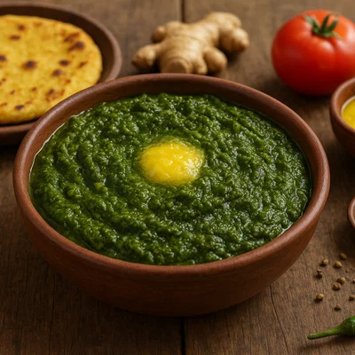 Sarson da Saag – nordindisches Senfgrün-Püree