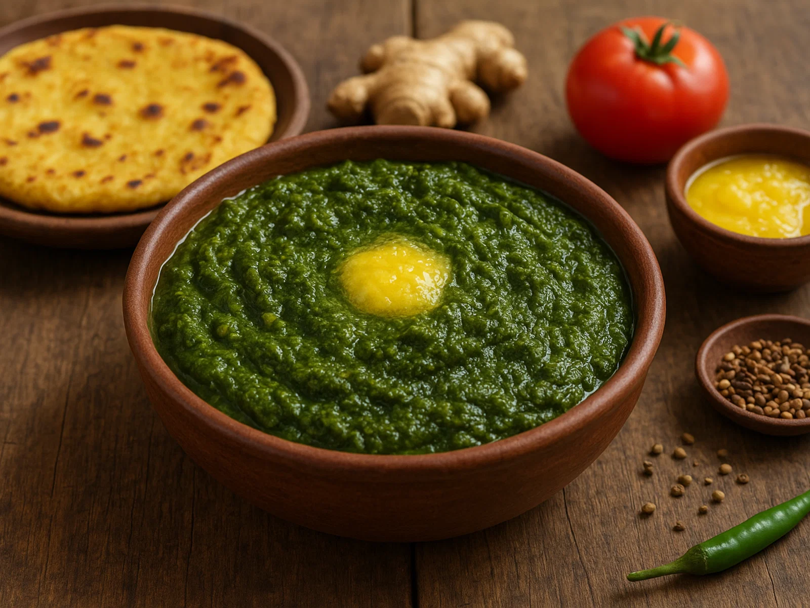 Sarson da Saag – nordindisches Senfgrün-Püree