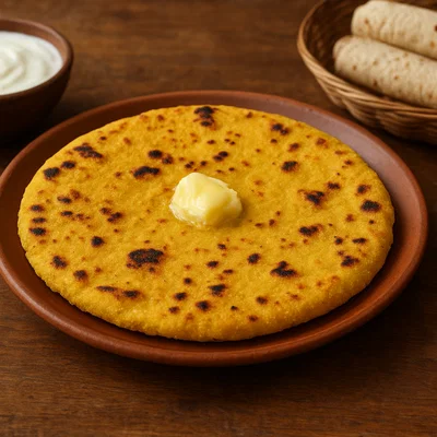 Makki di Roti (Punjabi-Maismehl-Fladenbrot)