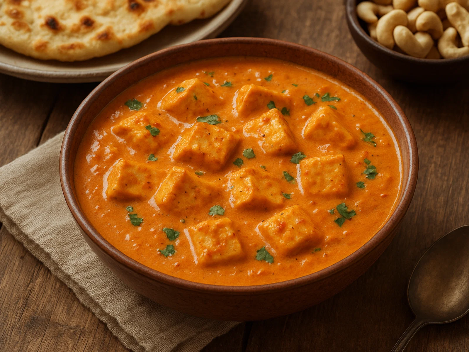 Shahi Paneer – Indischer Frischkäse in reichhaltiger Cashew-Sahne-Sauce