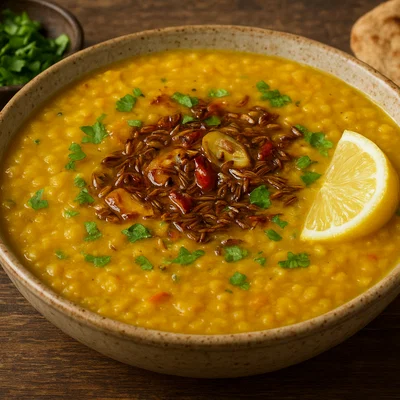 Dal Tadka – Gelbe Linsen mit gebratener Gewürz-Tarka