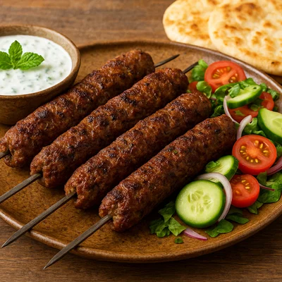 Seekh Kebab – würzige Hackfleischspieße vom Grill