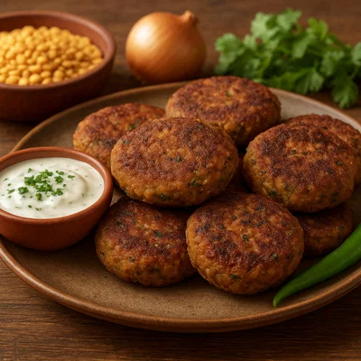 Shami Kebab – Gebratene Hack-Linsen-Frikadellen
