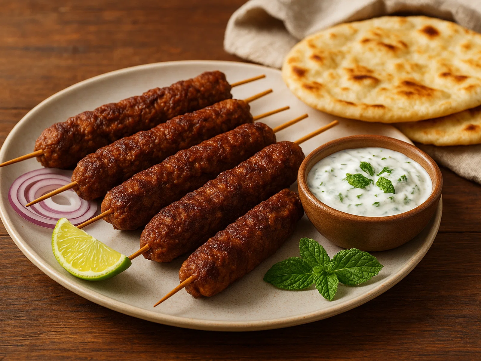 Kakori Kebab – zarte Hackfleischspieße aus Kakori