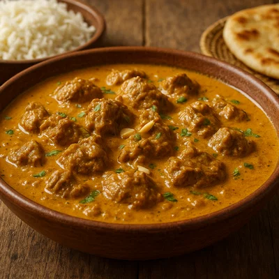 Mutton Korma – Lamm in reichhaltiger Korma-Soße