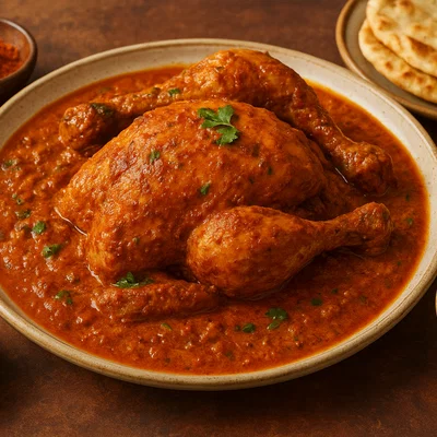 Murgh Musallam – Ganzes mariniertes Huhn in würziger Soße